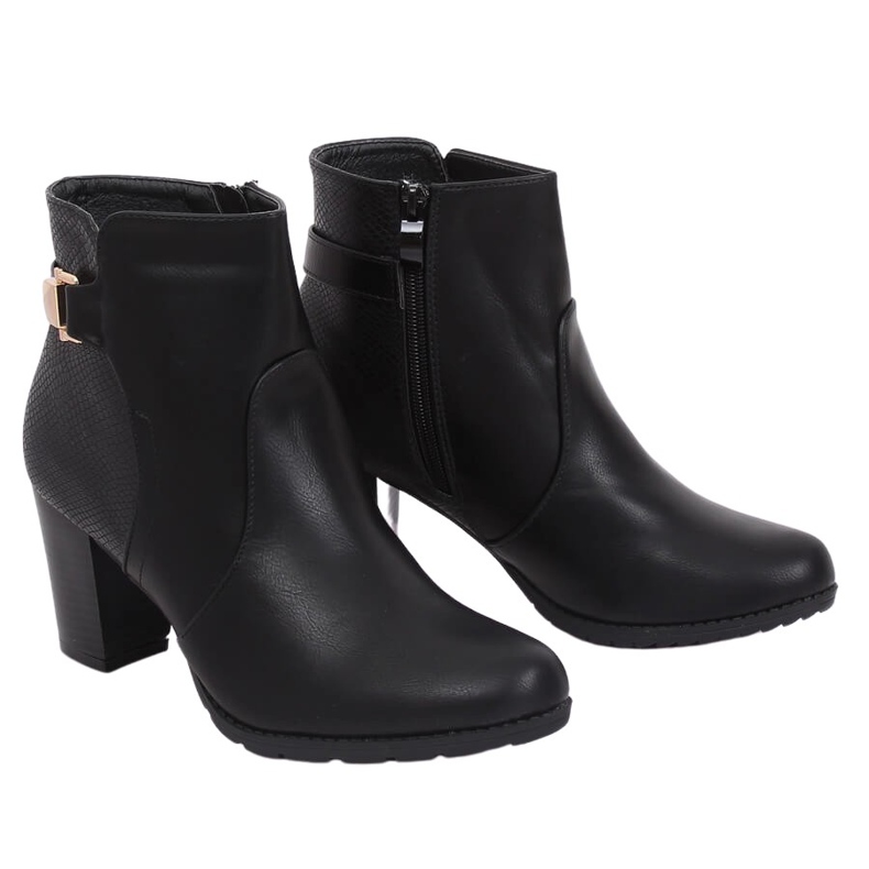 Crne čizme s visokim potpeticama F168 Crna crno