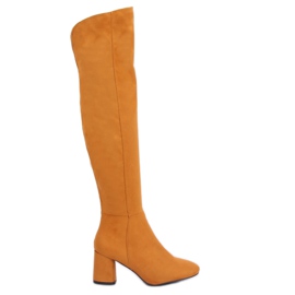 Medene visoke potpetice YQ215 Žuta žuta boja