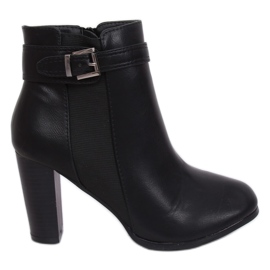 Crne čizme s visokim potpeticama F815-2 Crne crno