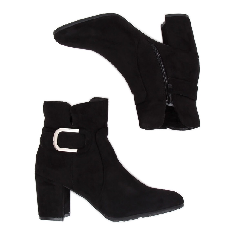 Crne YL53 Crne čizme s visokim potpeticama crno