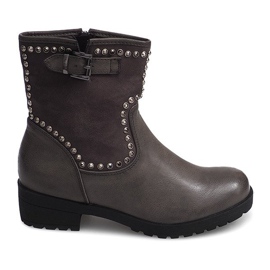 Sive motorizirane čizme s klinovima 1640 siva