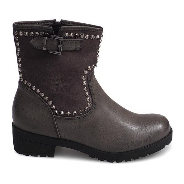 Sive motorizirane čizme s klinovima 1640 siva