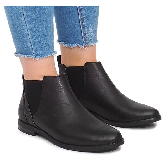 Crne čizme s gumicom 951-PA crno