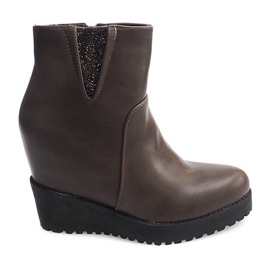 Klinovi 8E8505 Khaki klin čizme višebojan