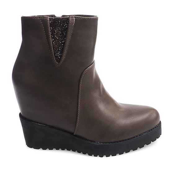 Klinovi 8E8505 Khaki klin čizme raznobojna