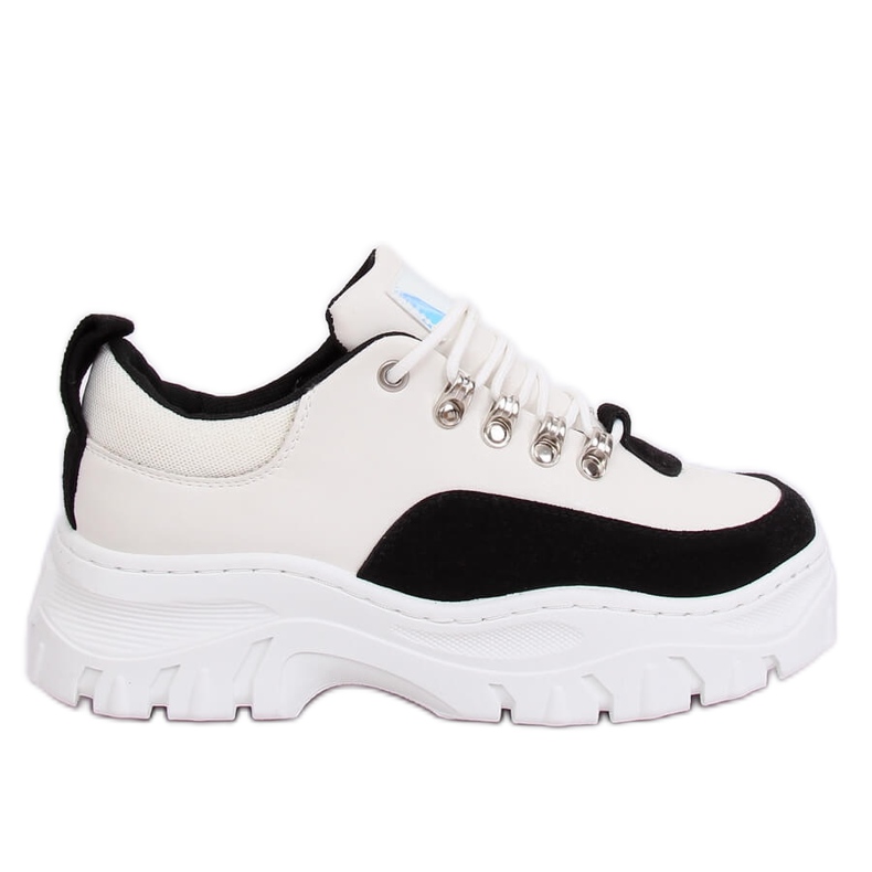 Crno-bijele cipele s visokim potplatom PF5329 Crna bijela