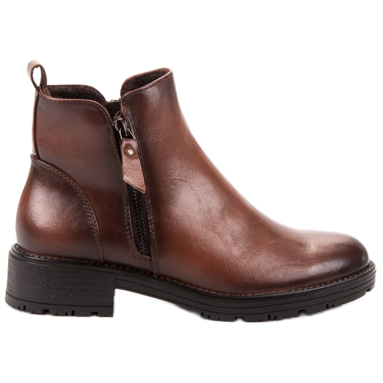 Vinceza Čizme s niskim gležnjevima s patentnim zatvaračem smeđa