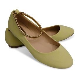 Balerine Lijepa dekoracija na gležnju A607 žuta žuta boja