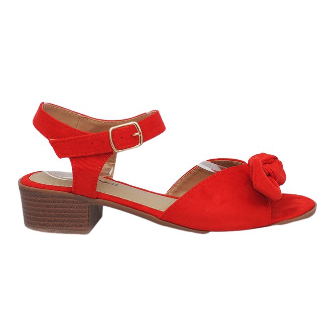 Crvene sandale na visoku petu Noemia crvena
