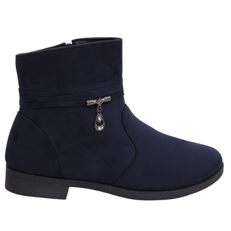 Tamnoplave ženske čizme od antilopa MP-53 Plave mornarsko plava