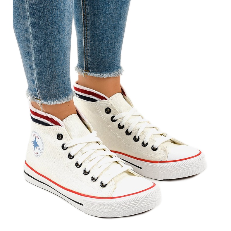 Klasične bijele tenisice na vezanje W01 bijela