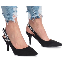 Crne sandale na visoke potpetice iz Love Paris crno