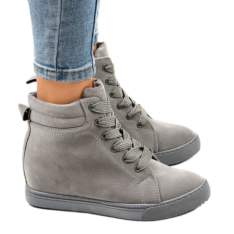 Sive tenisice na klin TL50-3 siva