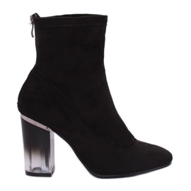 Crne čizme s visokim potpeticama H8-93 Crne crna