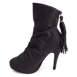 Visoke čizme na pribadači 1020 siva