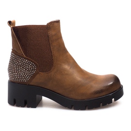 Visoke čizme 6055 smeđe smeđa