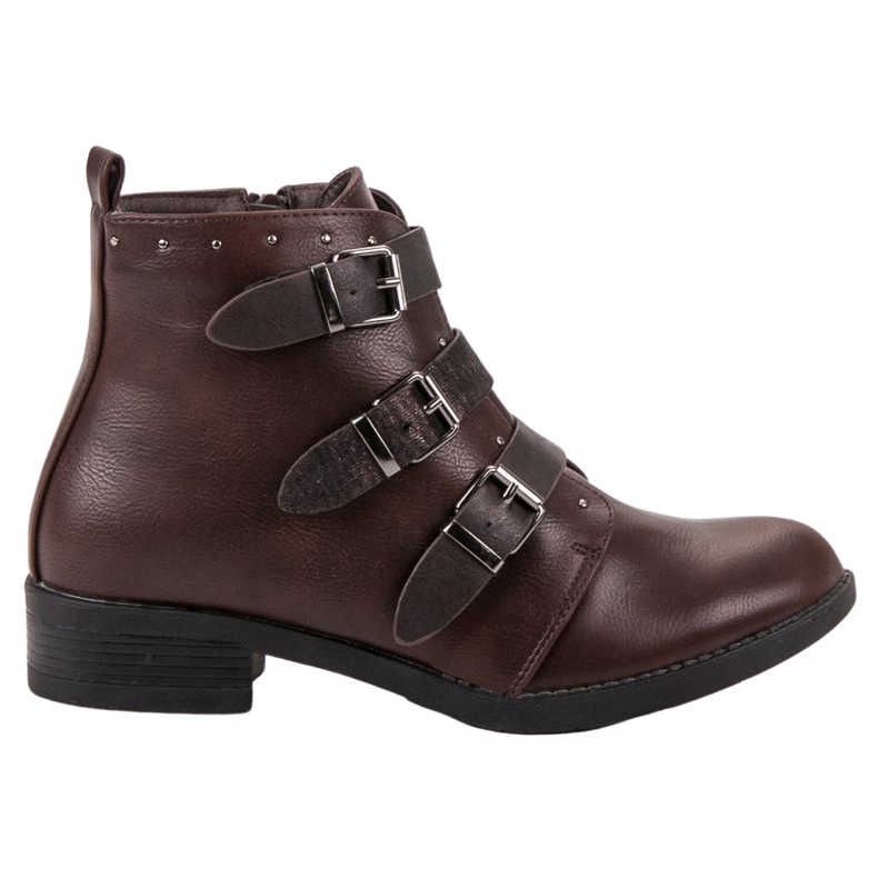 Small Swan Čizme s ukrasnim prugama smeđa