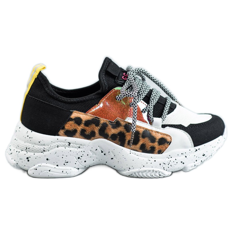 SHELOVET Sportske cipele s leopard printom crno raznobojna