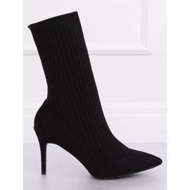 Crne čizme s čarapom gornja crna T5033 crna