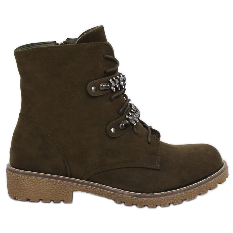 Zelene čizme na vezanje H8-118 Zelene zelena