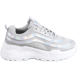SHELOVET Svijetlosive sportske cipele siva