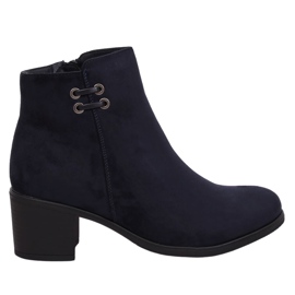 Teget plave ženske čizme na visoku petu 8B982 mornarsko plava