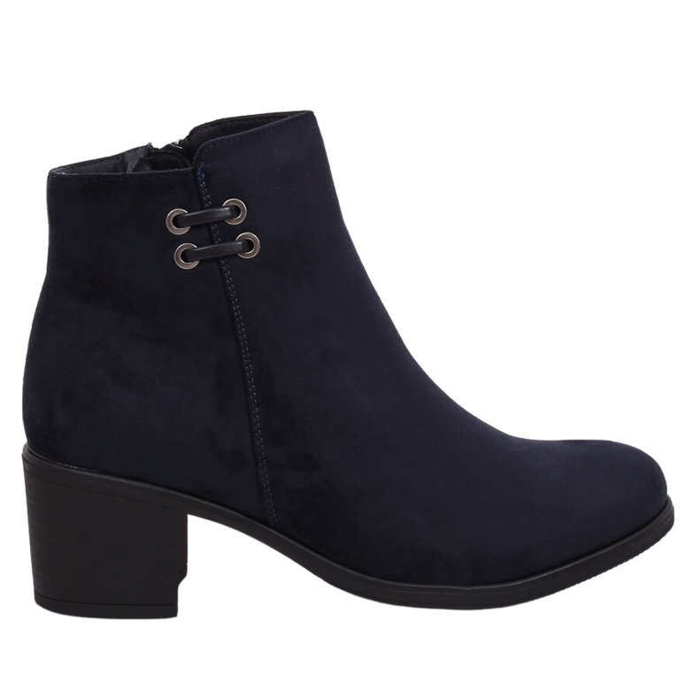 Teget plave ženske čizme na visoku petu 8B982 mornarsko plava