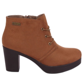 Cipele s visokim potpeticama 8B883 Khaki smeđe smeđa