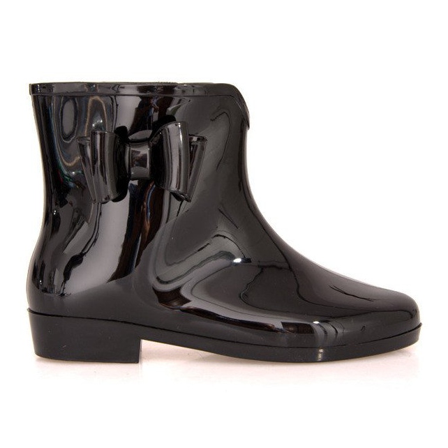 Kratke galoše s mašnicom SD97 crne crno