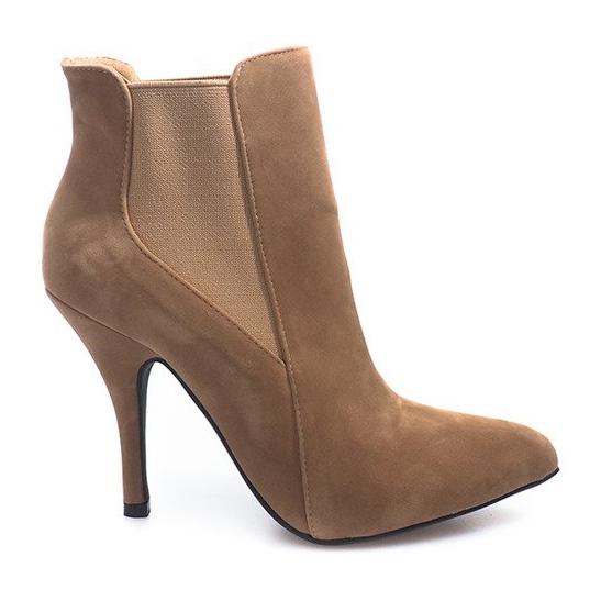 Čizme na visoku petu 3845-2 Khaki raznobojna kaki