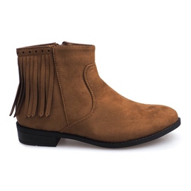 Čizme od antilopa u stilu Boho 8355 Camel smeđa