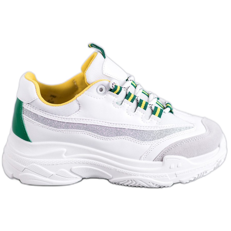 SHELOVET Bijele tenisice sa sjajem bijela