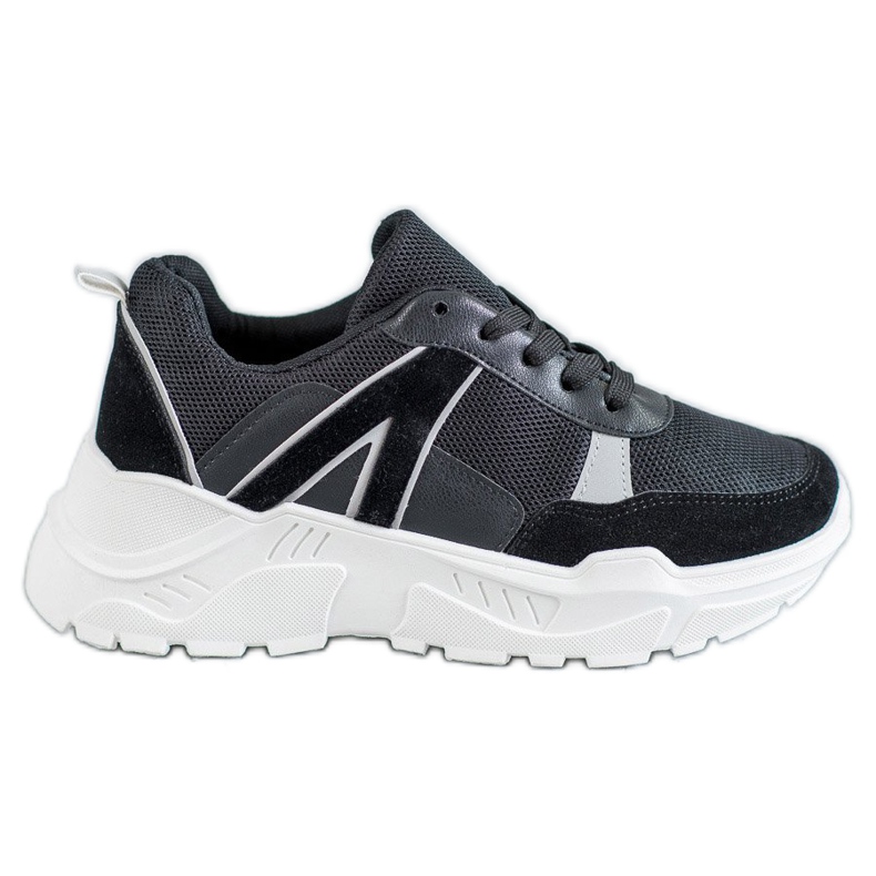 SHELOVET Vezana obuća na platformi crno