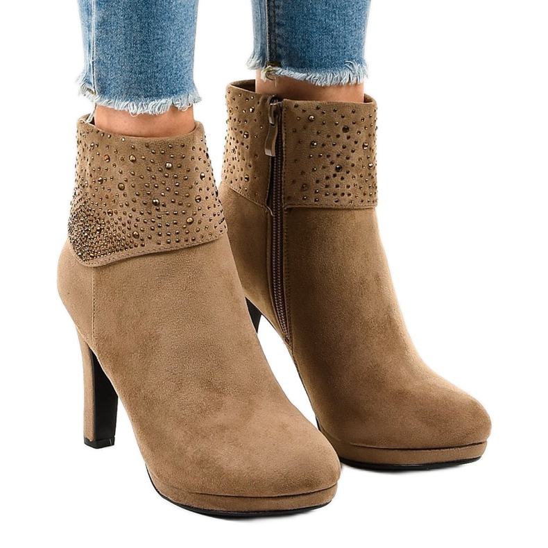 Čizme od gležnjače boje Khaki na stupu SQ15 raznobojna zelena