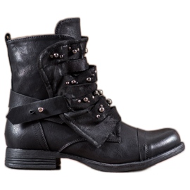 GISICODE Rock cipele s biserima crna