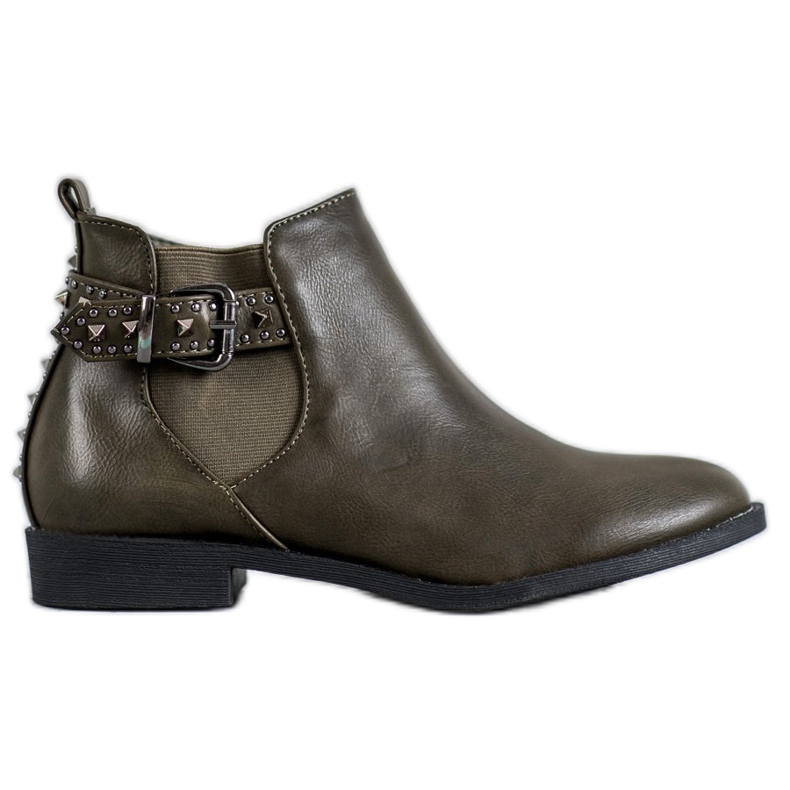 SHELOVET Zelene čizme Chelsea sa kamenčićima zelena