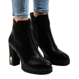 Crne gležnjače s patentnim zatvaračem HX16041-46 crna