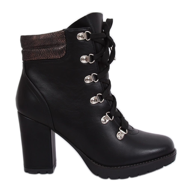 Crna visoka potpetica 8992-PU Crna crno