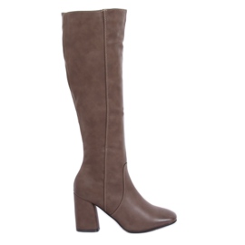 Klasična bež visoke pete 5319 Khaki