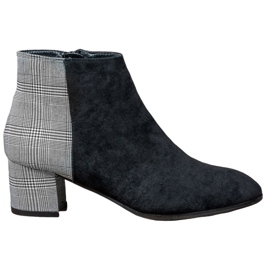 Filippo Elegantne čizme na postu crna siva