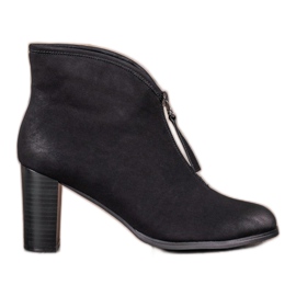 VINCEZA Čizme s patentnim zatvaračem crna