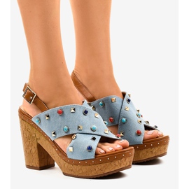 Plave sandale na platformi 1669 plava