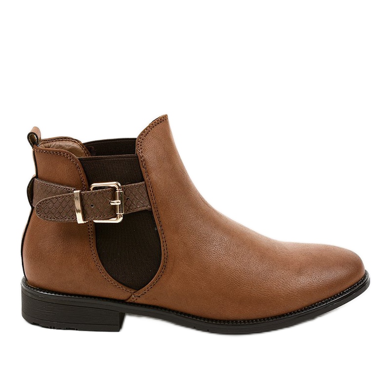 Smeđe elastične čizme 15A7322 smeđa