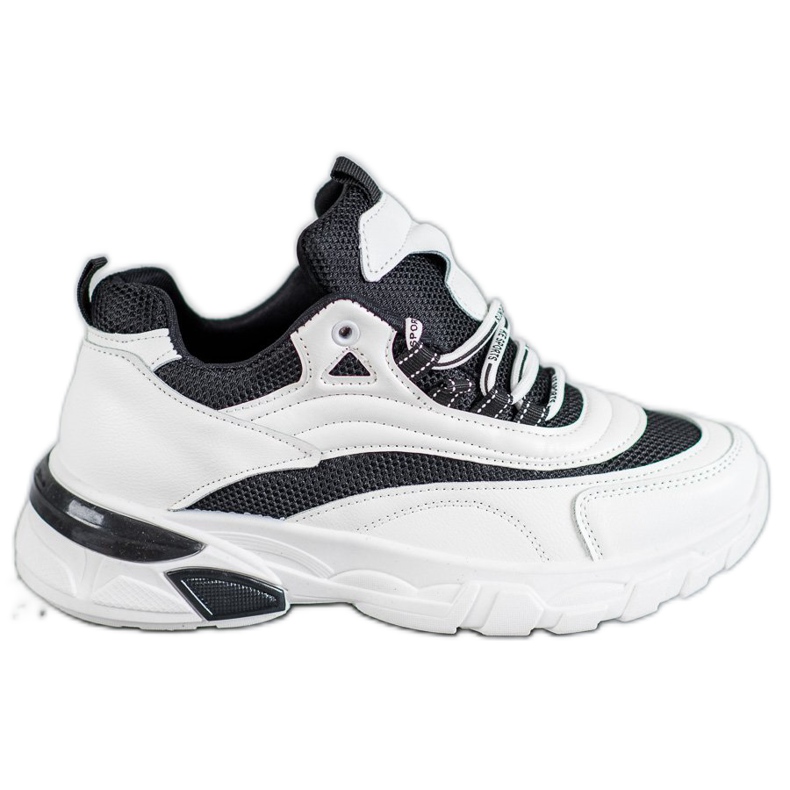 SHELOVET Modne tenisice bijela crno