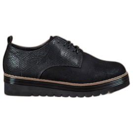 SHELOVET Cipele na platformi Snake Print crna