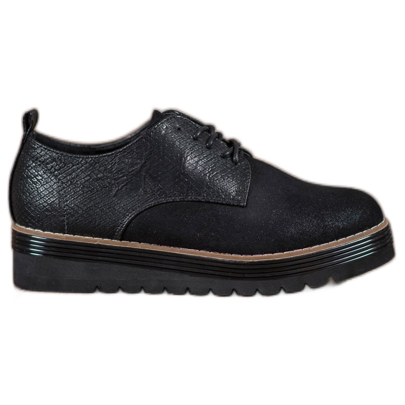 SHELOVET Cipele na platformi Snake Print crno