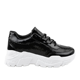Crne sportske cipele sa šljokicama W-3118 crno