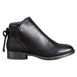 Abloom Čizme s eko kožom s mašnom crna