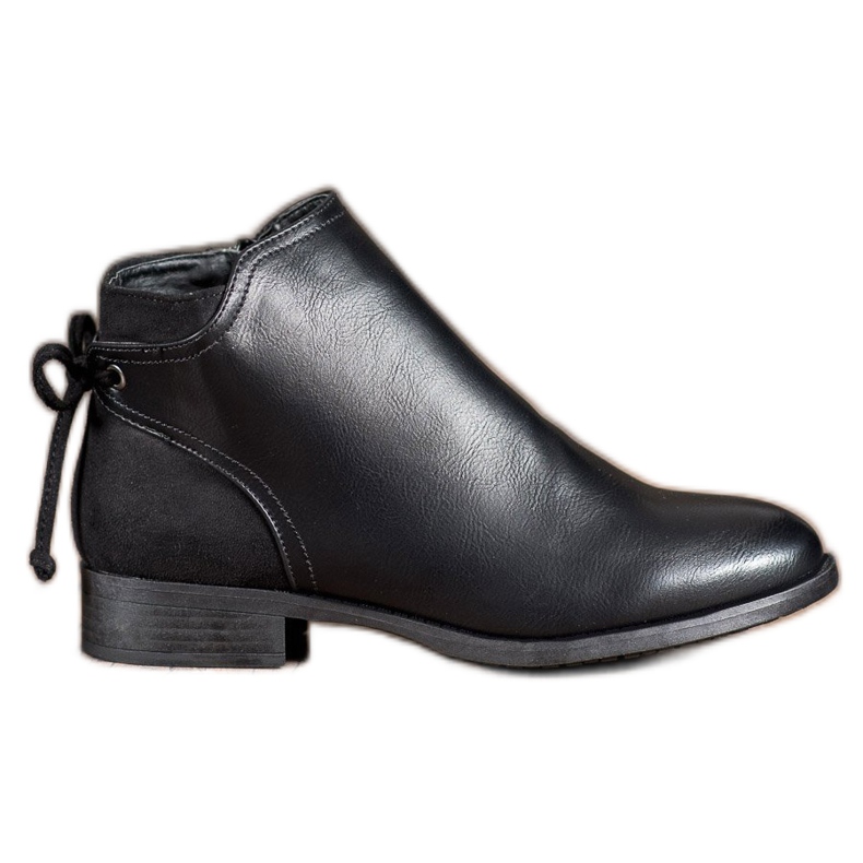 Abloom Čizme s eko kožom s mašnom crno