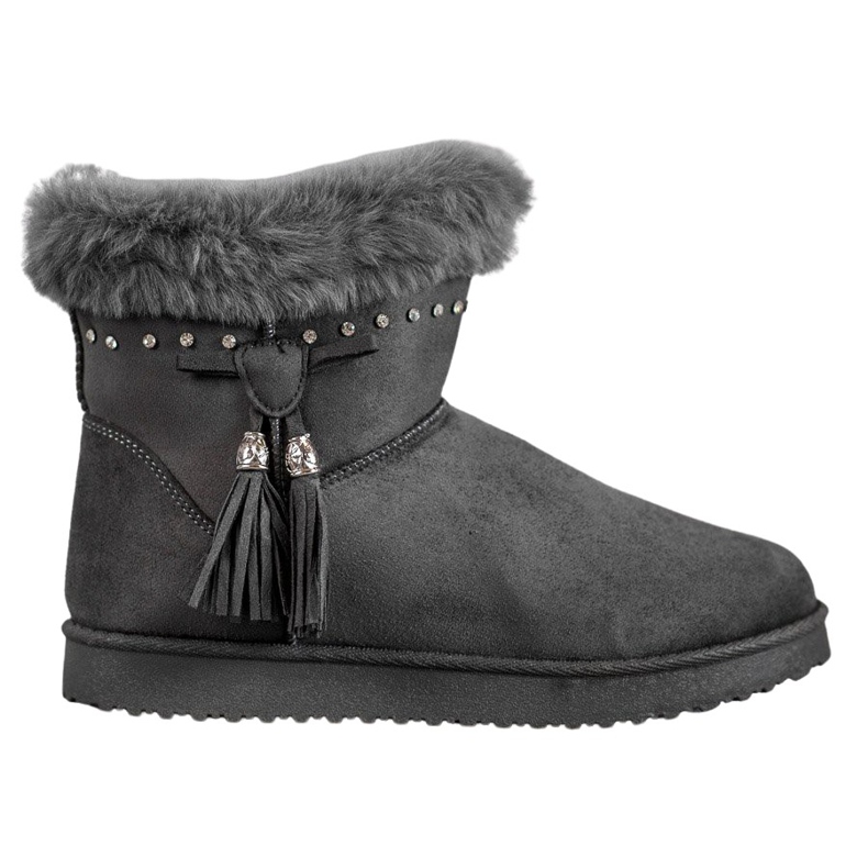 SHELOVET Mukluki sa kristalima siva